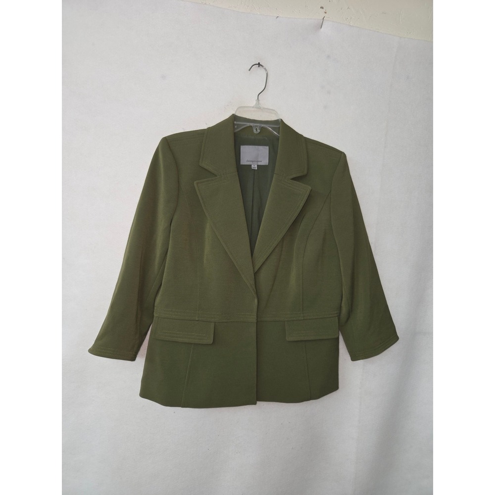 Classiques Entier Blazer Women XL Olive Green 3/4 Sleeve Ceramica Professional‎